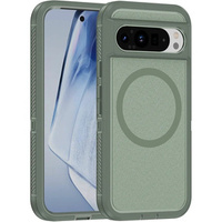 Case with frame for Google Pixel 9 / Google Pixel 9 Pro, for MagSafe, green