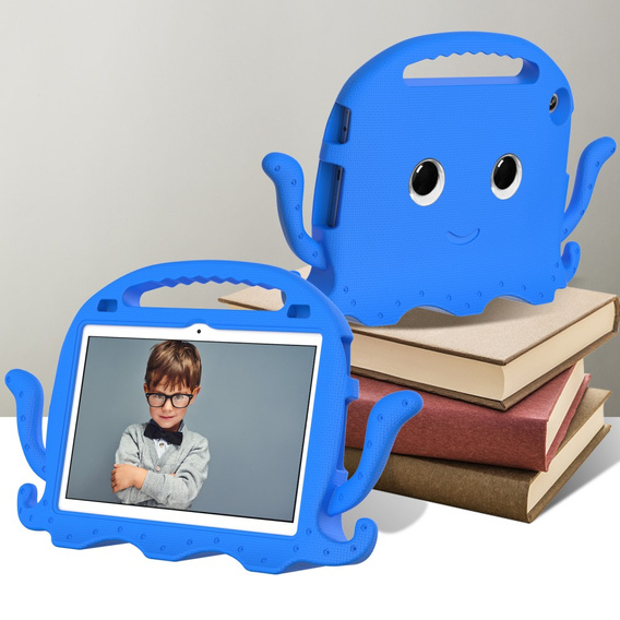 Children's case for Lenovo Tab M10 10.1 Gen 3, with handle, octopus, blue