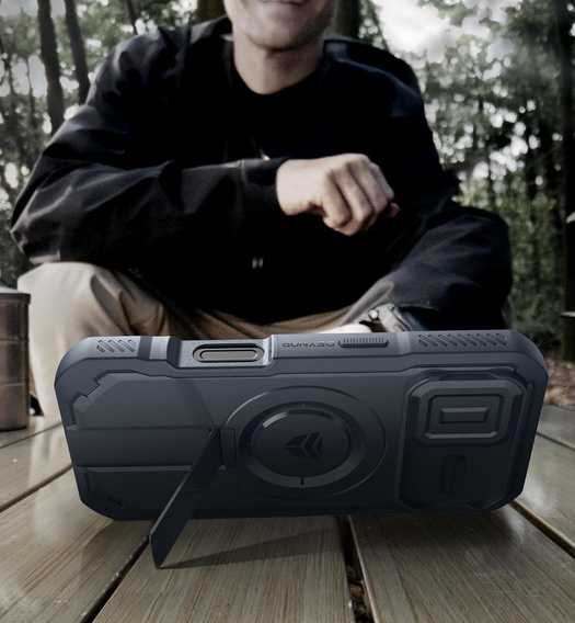 Dexnor armoured case with stand and camera shutter, for MagSafe for iPhone 17