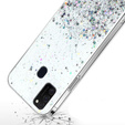 Case for Samsung Galaxy M21, Glittery, transparent