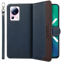 Flip case for Xiaomi 13 Lite, KHAZNEH RFID, blue / brown