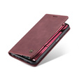 CASEME case for Xiaomi Redmi Note 10 / 10S, Leather Wallet Case, maroon