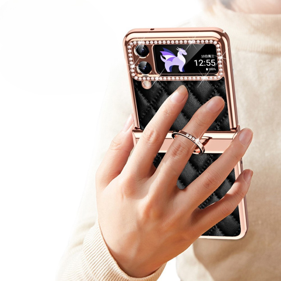 Case for Samsung Galaxy Z Flip 4 5G, Rhombus Grid