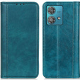 Case for Motorola Moto G84 5G, Wallet Litchi Leather, green
