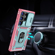 Case for Samsung Galaxy S23 Ultra, CamShield Slide, green / pink