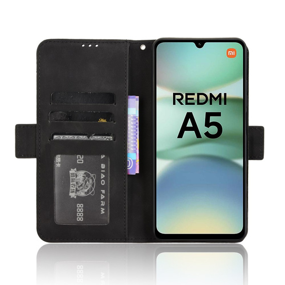 Flip case for Xiaomi Redmi A5, Card Slot, black