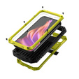 Case for iPhone 15, R-JUST, armoured, yellow / black