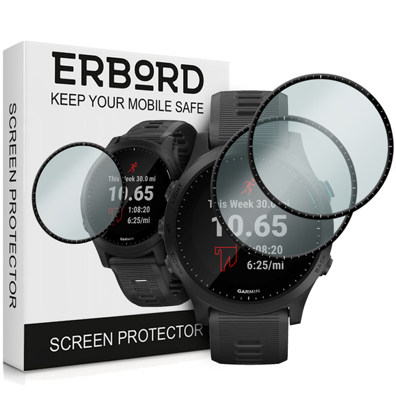 2x ERBORD Hybrid Glass for Garmin Forerunner 945