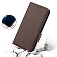 Flip case for Xiaomi Redmi Note 12 5G / POCO X5 5G, Wallet Litchi Magnet, brown