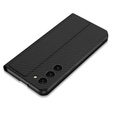 Flip case for Samsung Galaxy S23 Plus, GKK Leather, carbon black