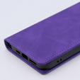 Case for iPhone 15 Pro Max, ERBORD Vintage, wallet with flap, purple
