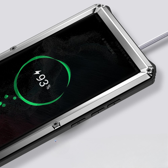Case for Samsung Galaxy S22 Ultra, R-JUST, armoured, silver