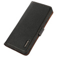 KHAZNEH RFID case for Motorola Moto G04 / G24 / G24 Power, Litchi Texture, black