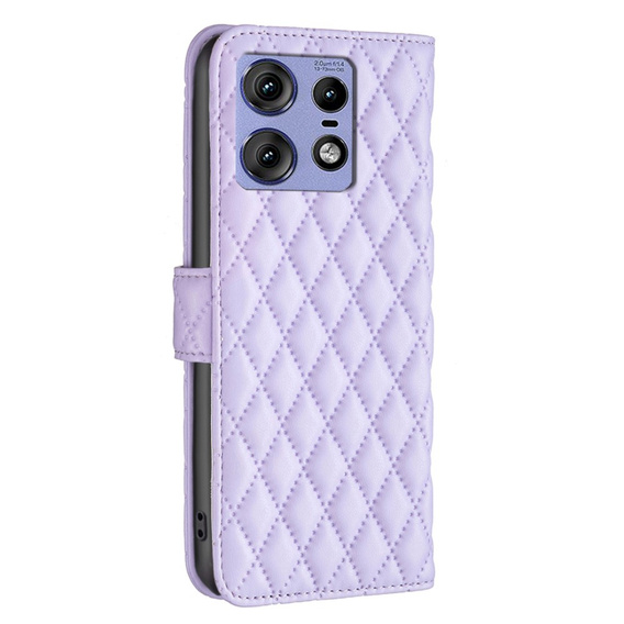 Flip case for Motorola Edge 50 Pro 5G, Wallet, BINFEN COLOR, purple