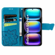 Flip case for Infinix Hot 50 Pro+ 4G, Butterfly, blue