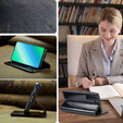 Flip case for Samsung Galaxy S23, ERBORD Waxy Wallet, black
