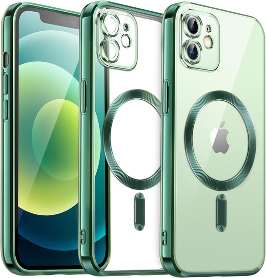 Case for iPhone 11, Electro MagSafe, green + Screen Glass