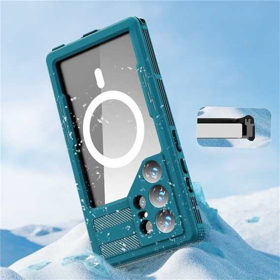 Waterproof case for Samsung Galaxy S24 Ultra, Redpepper, for MagSafe, blue