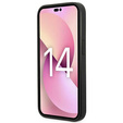 Karl Lagerfeld Case for iPhone 14 Pro Max, Saffiano Karl's Head Patch, black