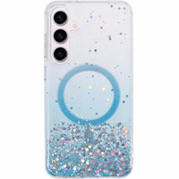 Case for Samsung Galaxy S24+ Plus, Glittery, for MagSafe, blue