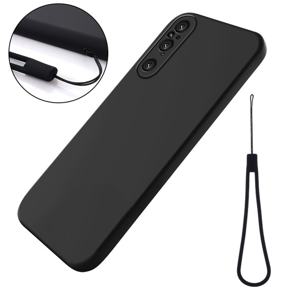 Case for Sony Xperia 1 V, Silicone Lite, black