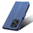 Flip case for Poco F5 5G, Wallet Smart Magnet, blue