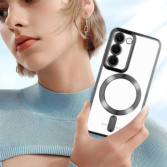 Case for Samsung Galaxy S23, Electro MagSafe, black + Screen Glass