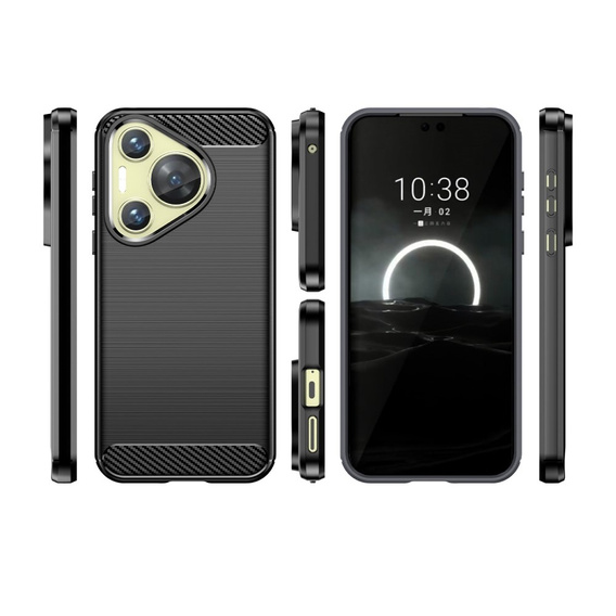 Case for Huawei Pura 70, Carbon, black
