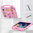 Children's case for iPad 10.2" 2021/2020/2019 (9/8/7 gen.) / Air 10.5" 2019 (3 gen.), Cute Patterns, with stand, pink