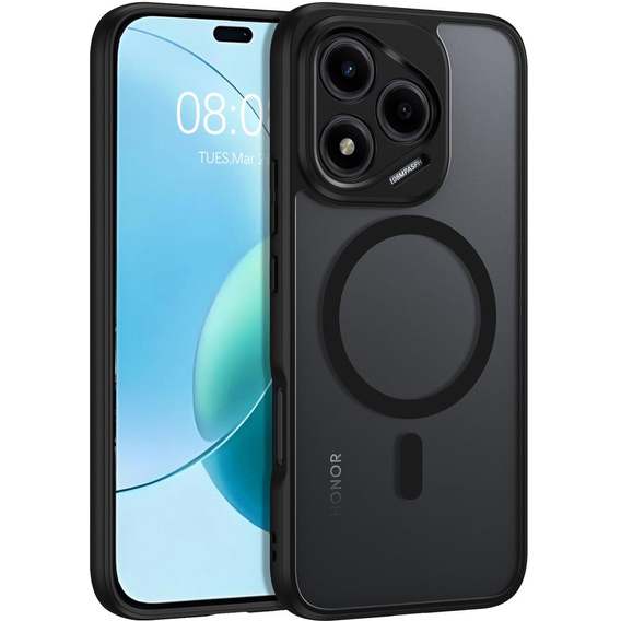 Case for Honor 400 Lite, for MagSafe, ERBORD Matt Case, black