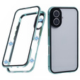 Case for iPhone 16, Magnetic Dual Glass, green