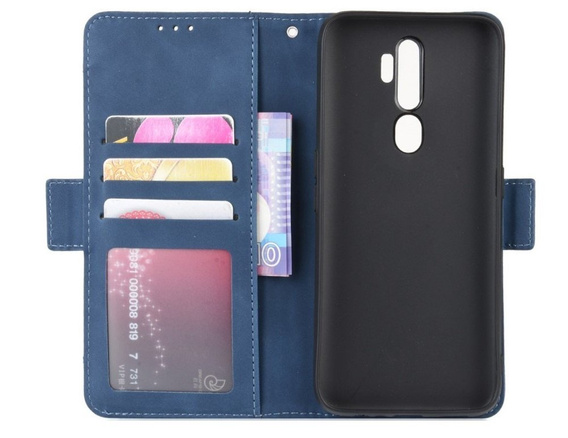 Flip case for Oppo A9 2020/A5 2020, Card Slot, blue