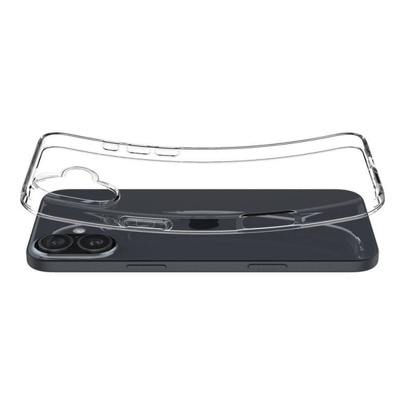 Case for iPhone 16, ERBORD Slim, transparent + 9H glass
