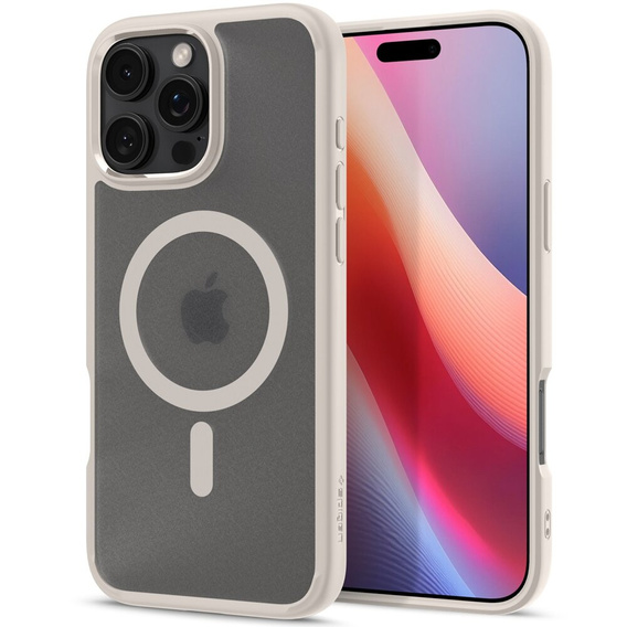 Spigen MagSafe Case for iPhone 16 Pro, Ultra Hybrid, transparent / titanium + 9H Tempered Glass