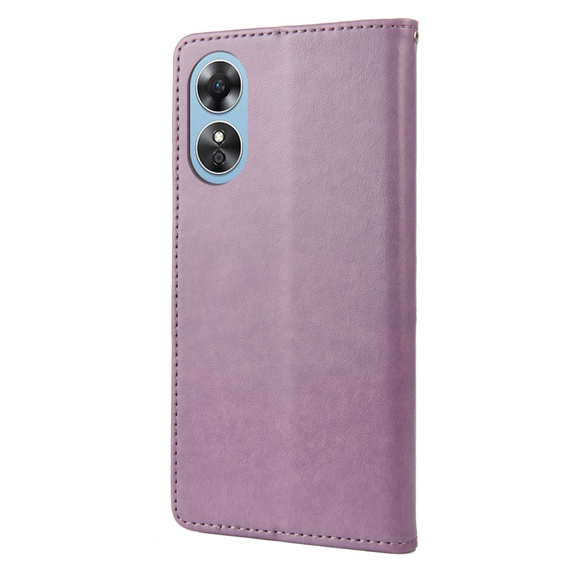 Flip case for Oppo A17, Butterfly, purple