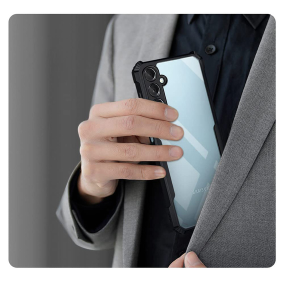 Case for Samsung Galaxy A36, AntiDrop Hybrid, black + 9H tempered glass