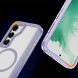 Case with frame for Samsung Galaxy S23 FE, for MagSafe, transparent / purple