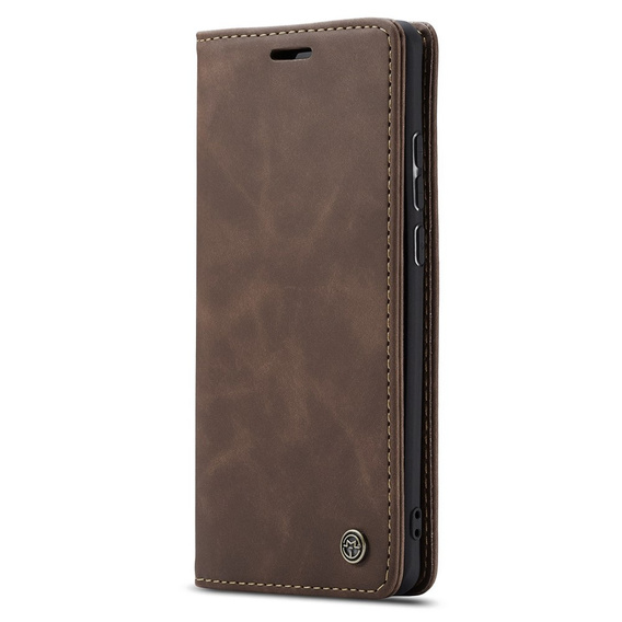 CASEME case for Huawei P30 Pro, Leather Wallet Case, dark brown