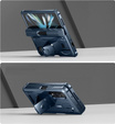 Armored case for Samsung Galaxy Z Fold 4 5G, Dexnor Full Body S-Pen Slot, dark blue