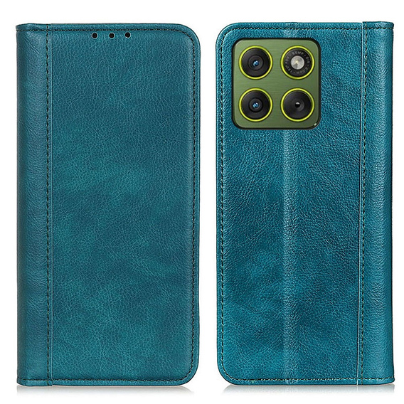 Split Leather Flip Case for Motorola Edge 70