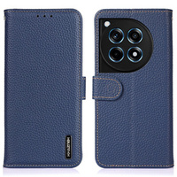 KHAZNEH RFID case for OnePlus 12R, Litchi Texture, blue