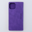 Case for iPhone 15, ERBORD Vintage, wallet with flap, purple