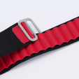 Nylon Strap for Apple Watch 1/2/3/4/5/6/7/8/SE/ULTRA 42/44/45/49mm, Black / Red