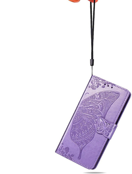Flip case for Motorola Edge 50 Neo / Motorola ThinkPhone 25, Butterfly, purple