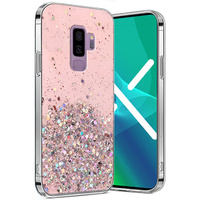 Case for Samsung Galaxy S9+ Plus, Glittery, pink