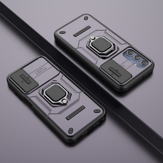 Case for Samsung Galaxy M34, KickStand Camera Lens, purple