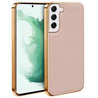 Case for Samsung Galaxy S22+ Plus, Cowhide Leather, pink