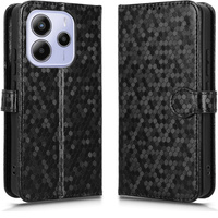 Flip case for Xiaomi Redmi Note 14 4G, Wallet Rhombus, black