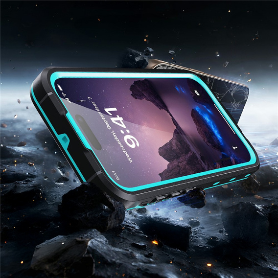 Case for iPhone 17, Waterproof IP68, SHELLBOX MagSafe, blue
