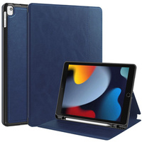 Case for iPad 10.2 2021 / 2020 / 2019, Business Card and Pen Slot, blue